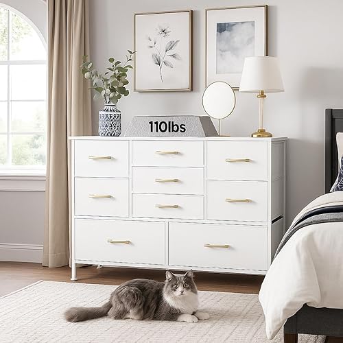 Miniatura 8 de Cómoda alta para dormitorio con 6 cajones, torre de almacenamiento blanca para armario, sala de estar, guardería, oficina, cómoda con mango de