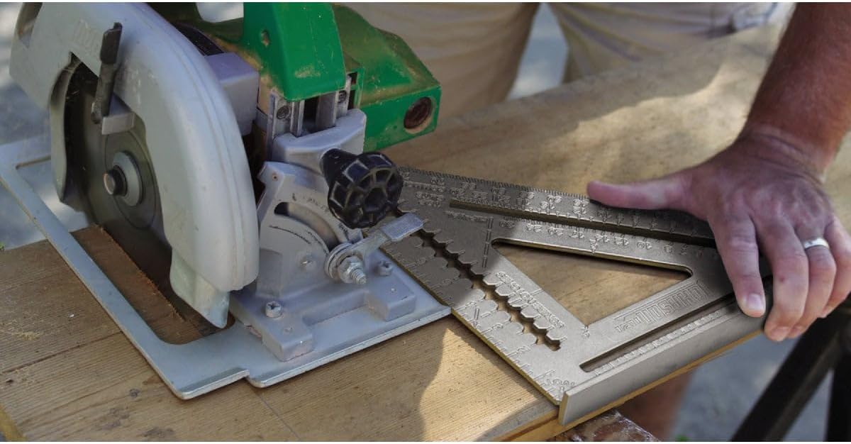 Johnson Rafter Square used as a saw guide