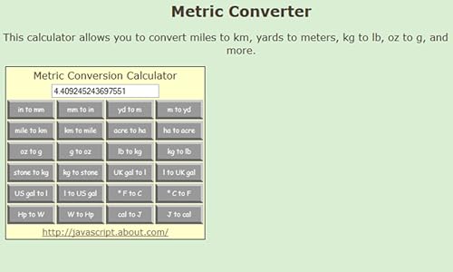 Metric Converter - Calculator