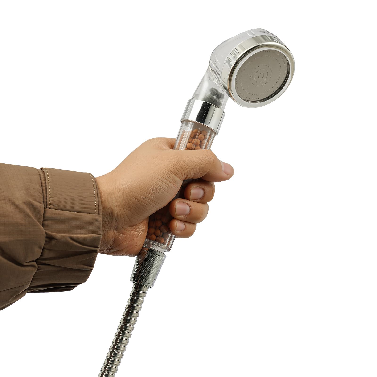 Elektryczny podgrzewacz wody 30 l do prysznica, z głowicą prysznicową Faucet | IPX4, ochrona przed wyciekiem, regulacja 25-75°C, przyłącze G1/2, słuchawka prysznicowa do kuchni, toalety, łazienki