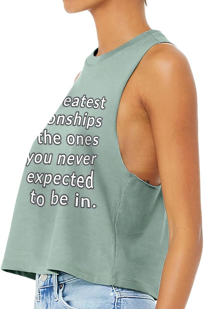 Relationship Racerback Cropped Tank - Creative Gift - Cool Quote Apparel
