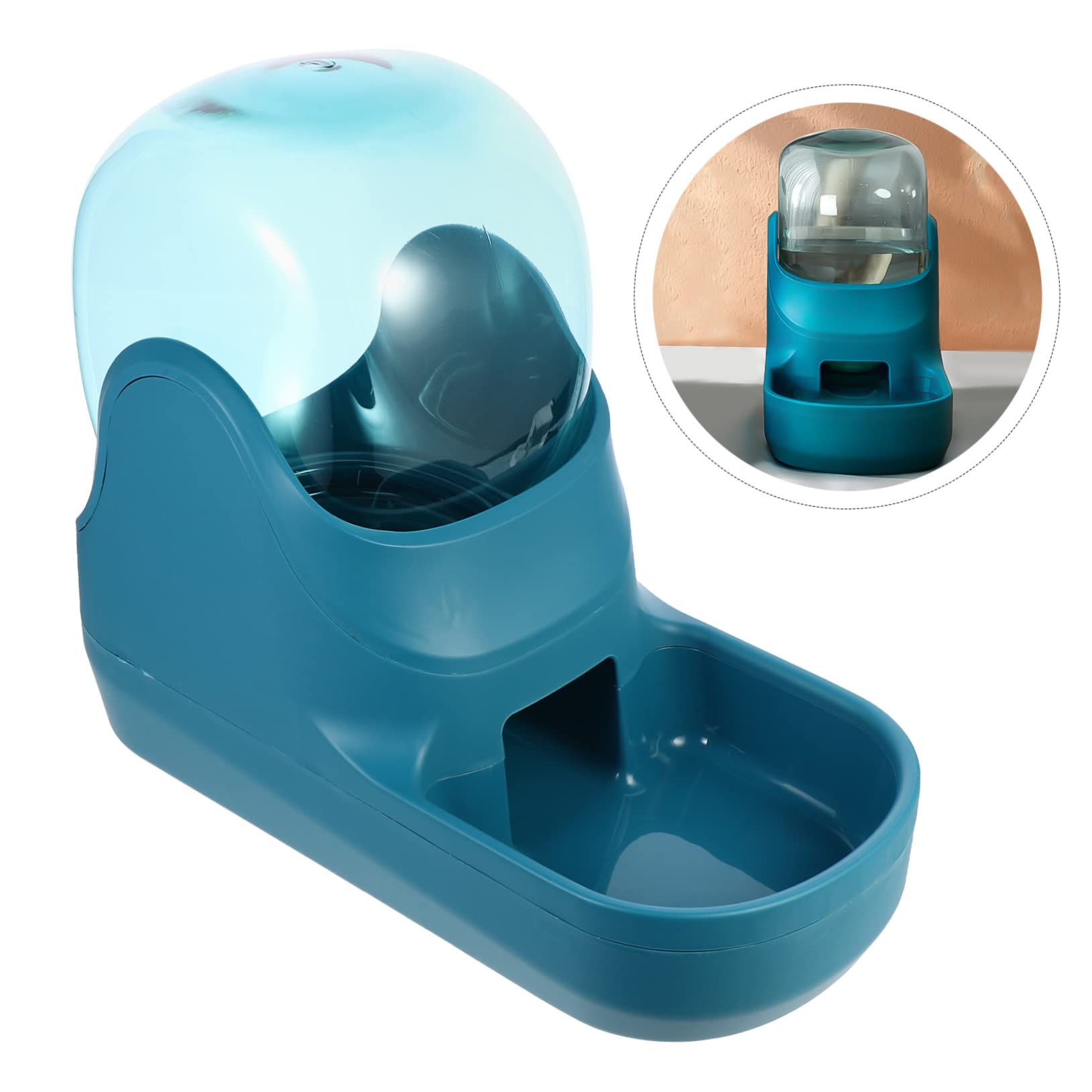 minkissy Comedero Bebedero Automático para Mascotas y Gatos, Dispensador de Agua 3.8l, Plástico Desmontable Fácil de Limpiar, Verde, Hogar