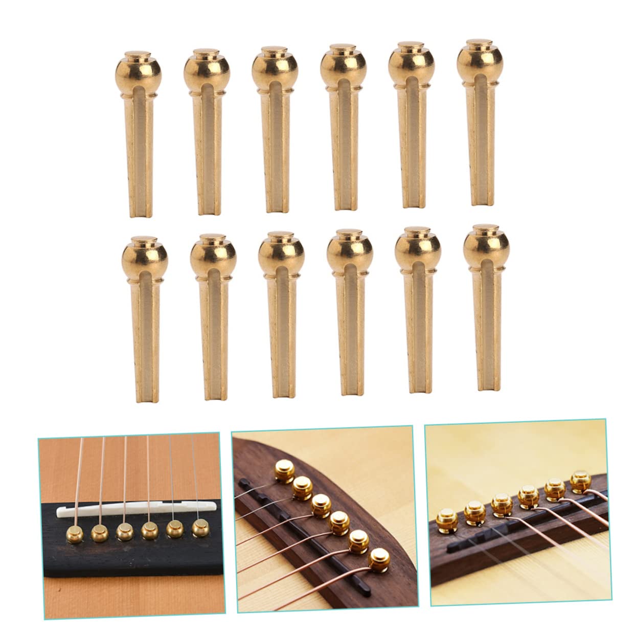 ibasenice 60piezas Pasadores De Cuerda Para Guitarra Acústica y Eléctrica Accesorios De Afinación Para Instrumentos De Cuerda
