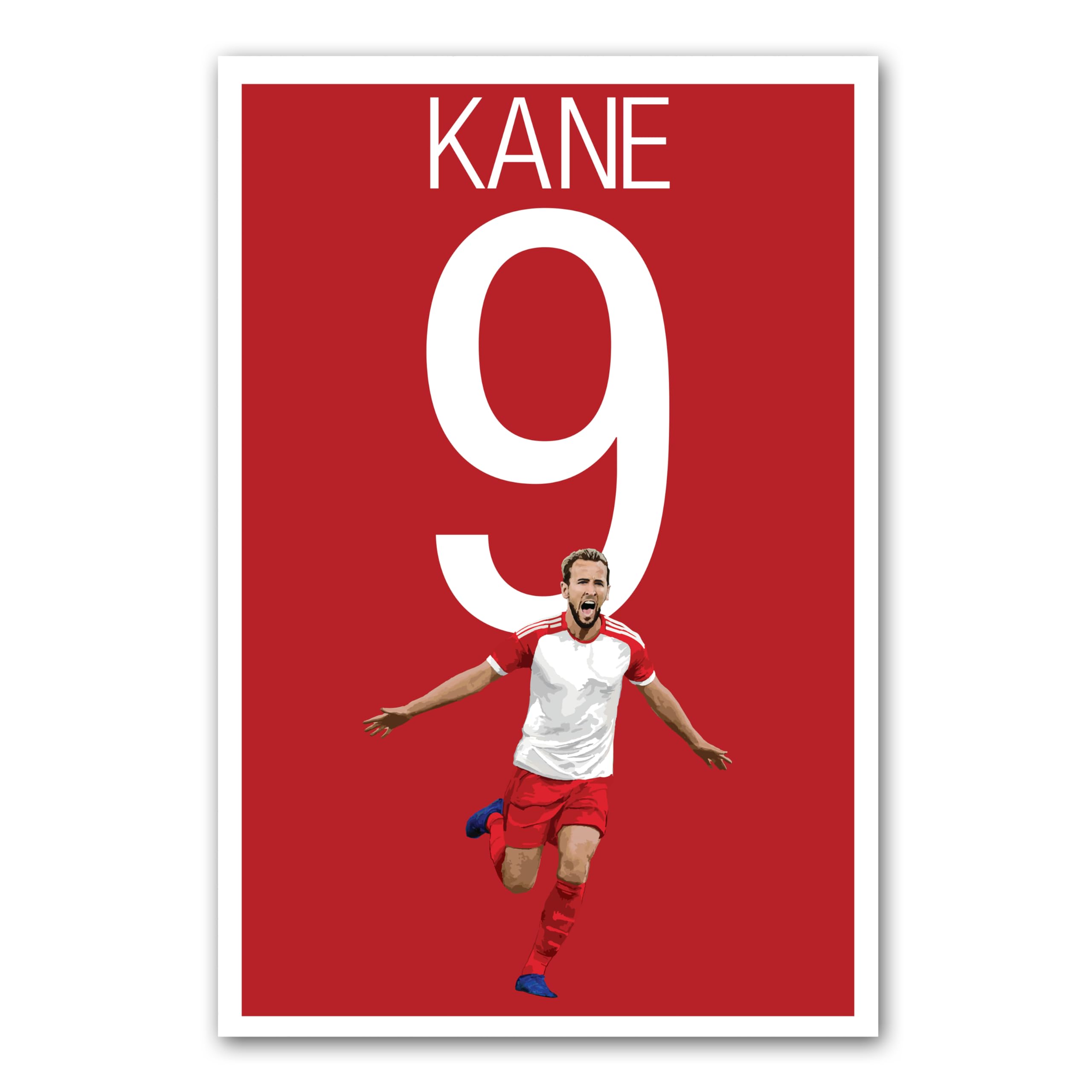 Harry Kane Poster - Bayern Munich Art Poster - England Soccer Print - Soccer Art - Unframed Football Print - Soccer Decoration - Kane Soccer Poster - Graphics 17 - Kane Football Art