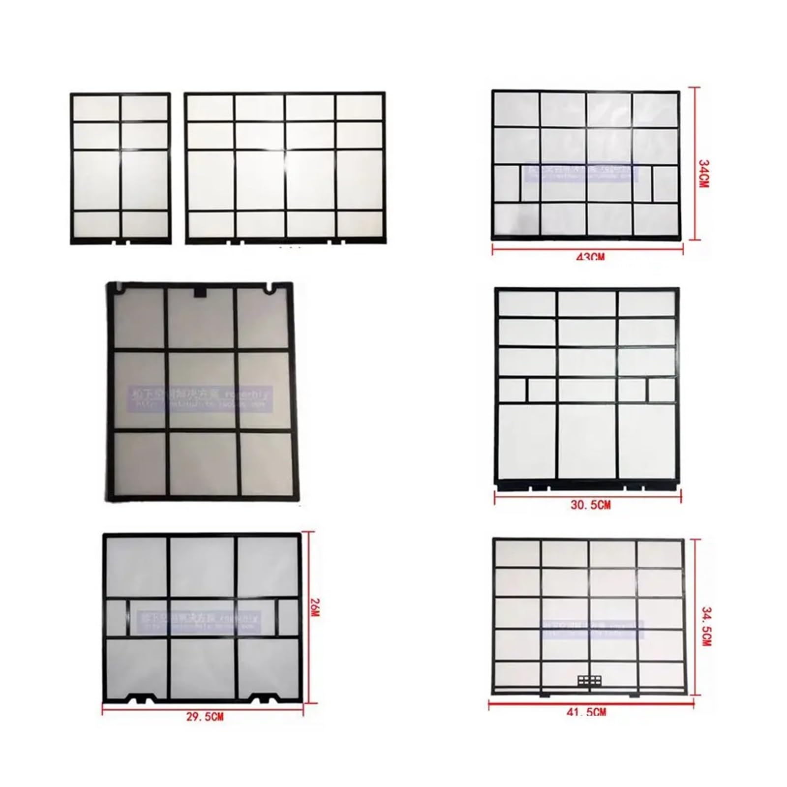 Compatibile Con Toshiba, Filtro Del Condizionatore D'aria 19 * 30/40 * 32,5/28 * 25/27 * 7/30 * 30/40 * 38/32 * 28/30,5 * 27/41,5 * 34CM Parti Dello Schermo Antipolvere Del Filtro(NO1 a set)