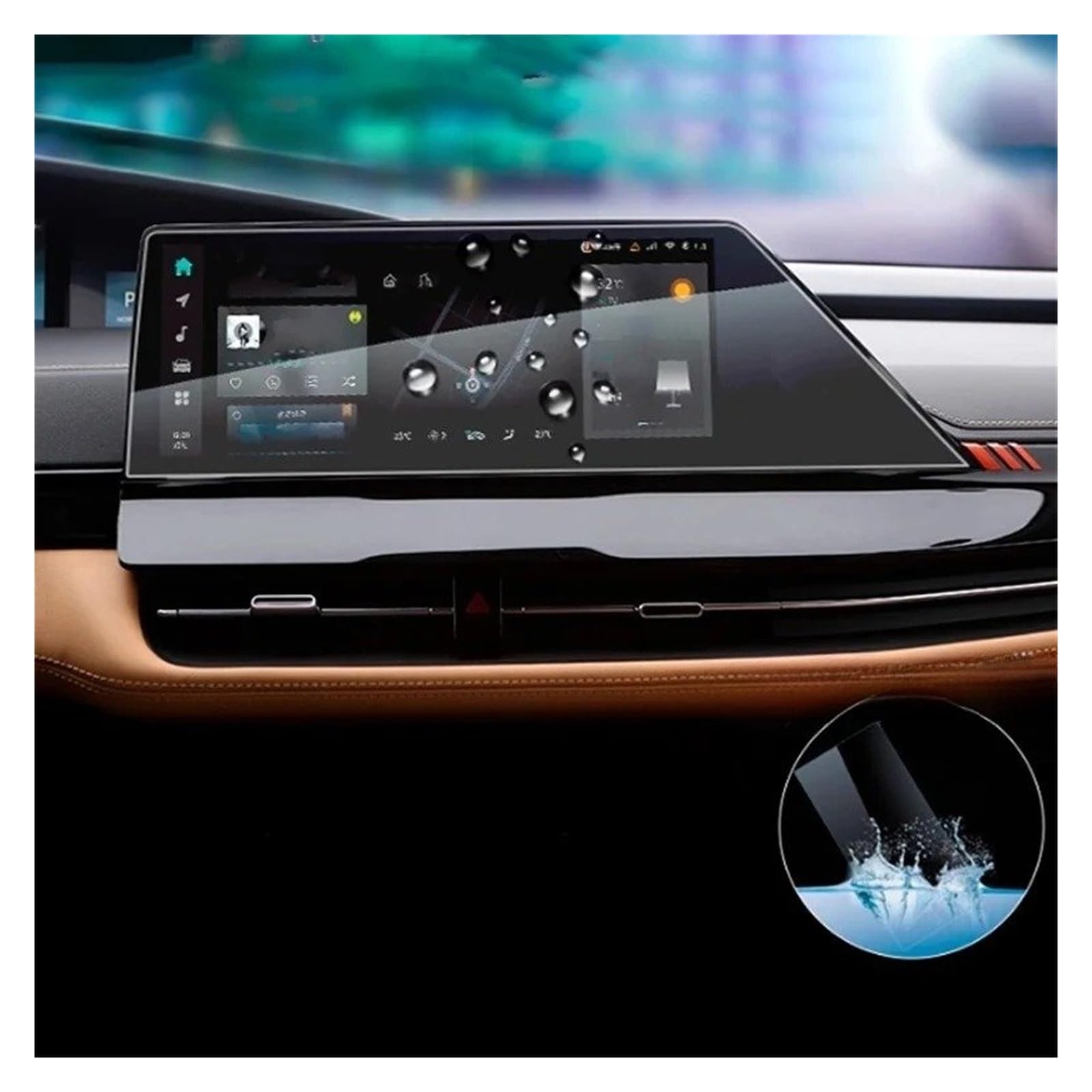 Film Protecteur d'écran en Verre trempé pour système de Navigation GPS de Voiture Changan UNI-K 2023 2024 2025 2026 (4 pièces BL)