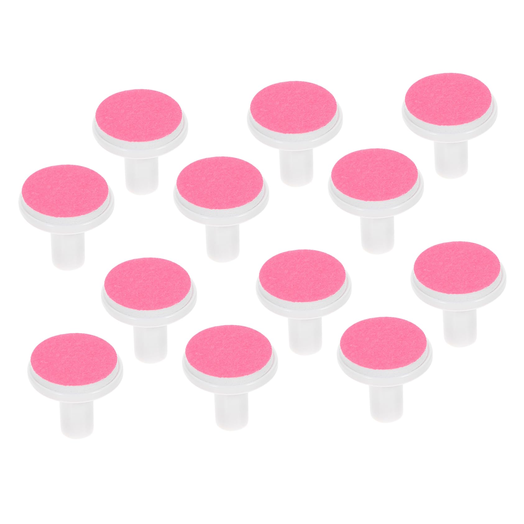 Almohadillas para Pulir Uñas para Bebés de 12 Piezas Rojas | Papel Abrasivo y Plástico, Cabezales de Repuesto Fáciles de Cambiar, Uso Seguro para Uñas de Manos
