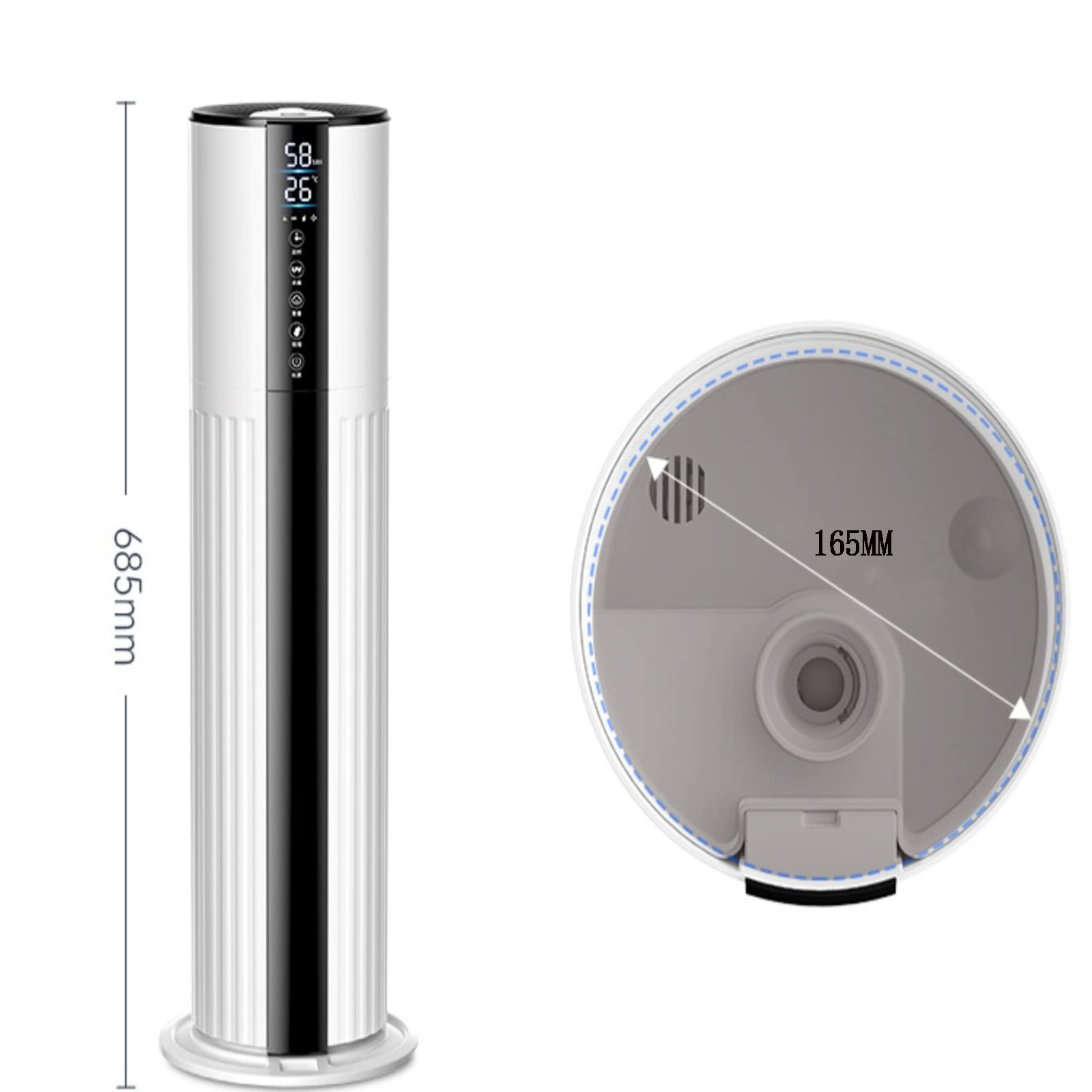Humidificadores Humidificador 8 L Humidificador Humidificador de aire Humidificador silencioso con caja de aromaterapia Humidificador Apagado automático sin agua para el hogar Dormitorio del bebé