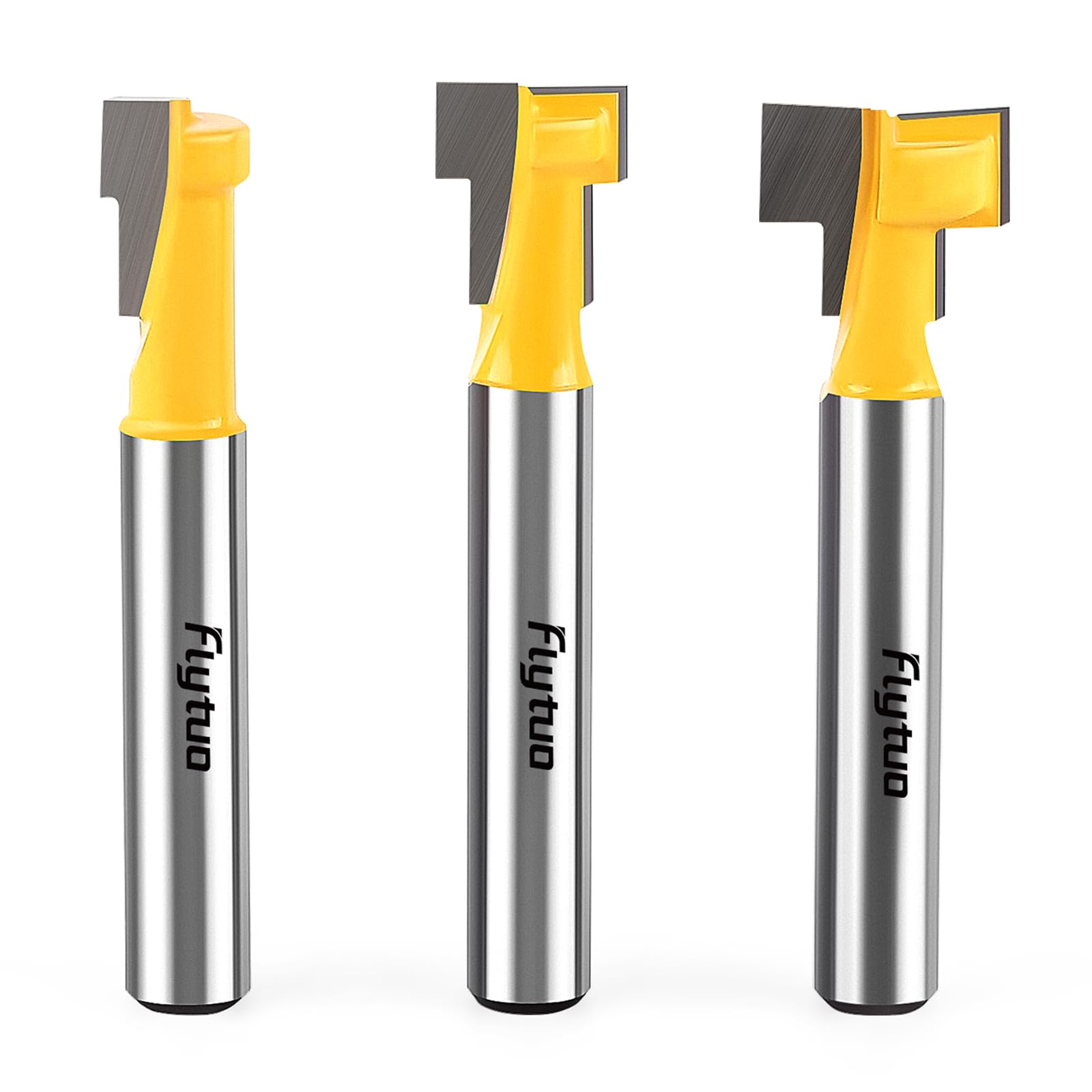 Keyhole Router Bits Set - 3 Pieces, Carbide Blades -1