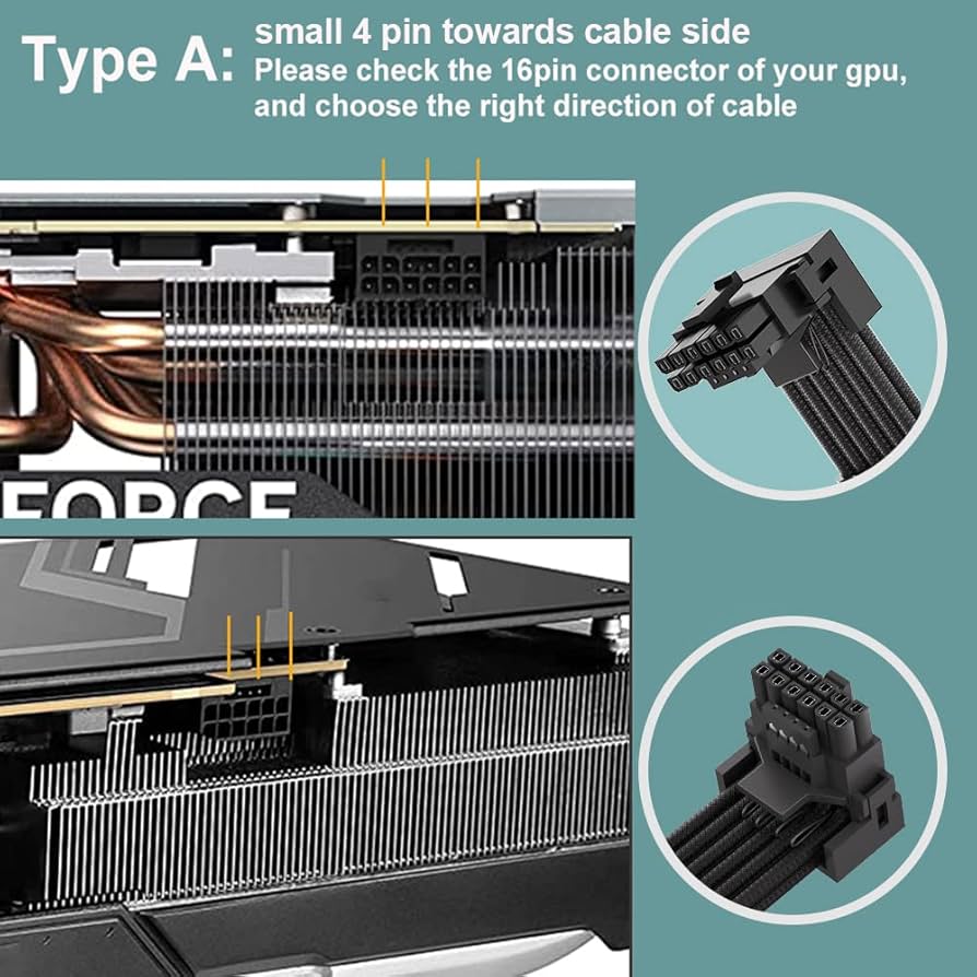 Corsair用 12VHPWR 90度アダプター PCI-e ケーブル Amazon.com: 12VHPWR 90 Degree Right Angle Adapter for