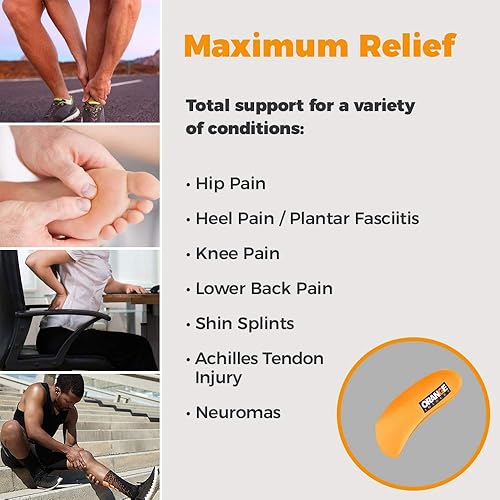 Miniatura 4 de Orange Insoles Ligero, inserciones completas, tallas unisex para hombre 3.5-15, mujeres 5-12.5, Naranja