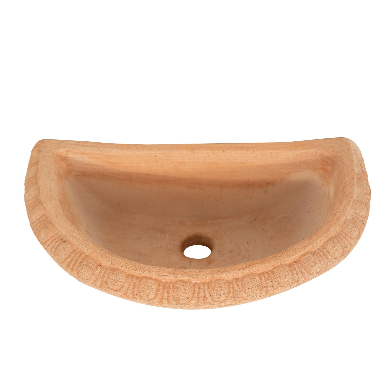 Biscottini Bañera para fuente de jardín de terracota Fuente de pared de exterior Made in Italy lavabo decoración pared