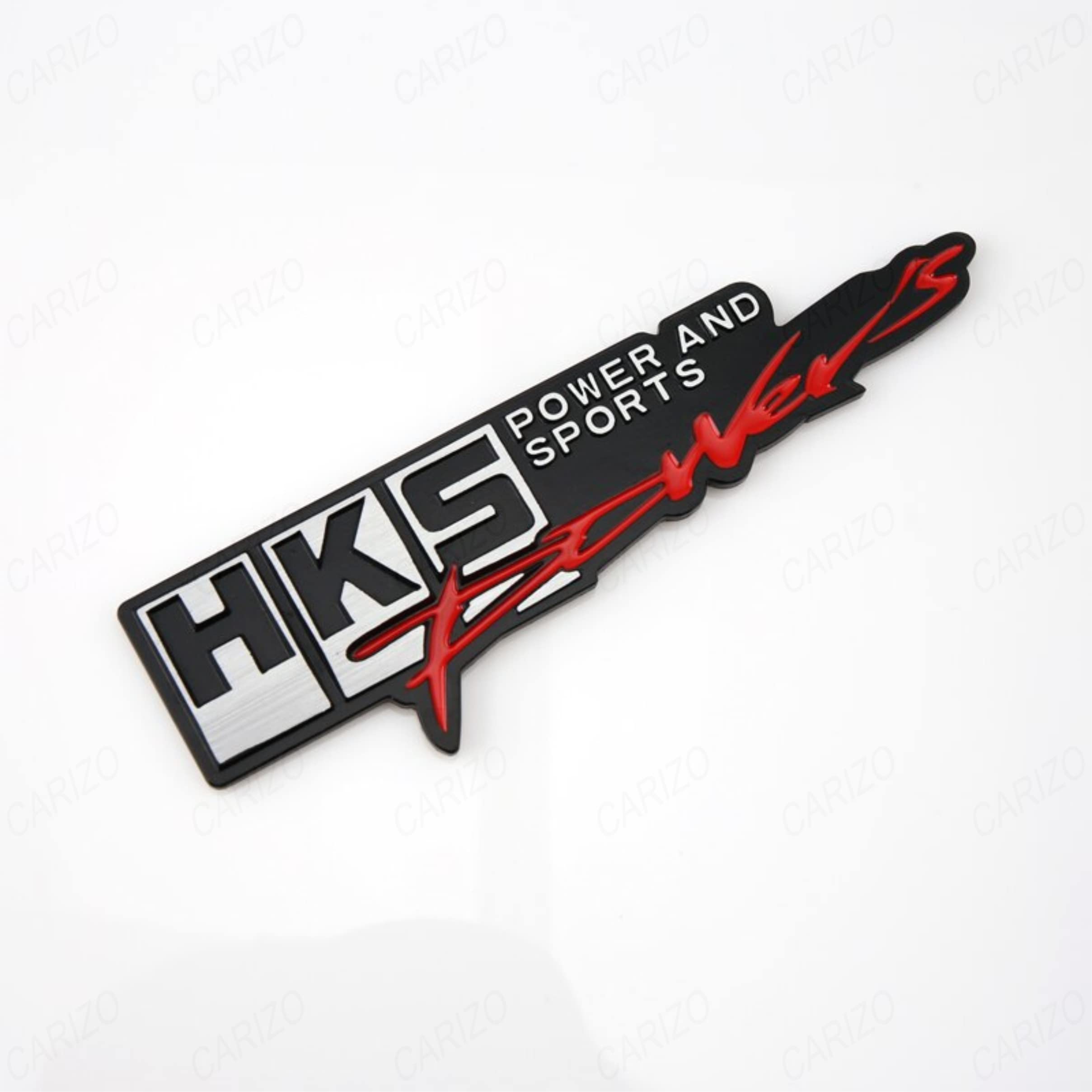 Premium Zinc Alloy Badge, 3D Premium Car Side Fender Rear Trunk (Design: HKS Power) Emblem Logo Badge Decals