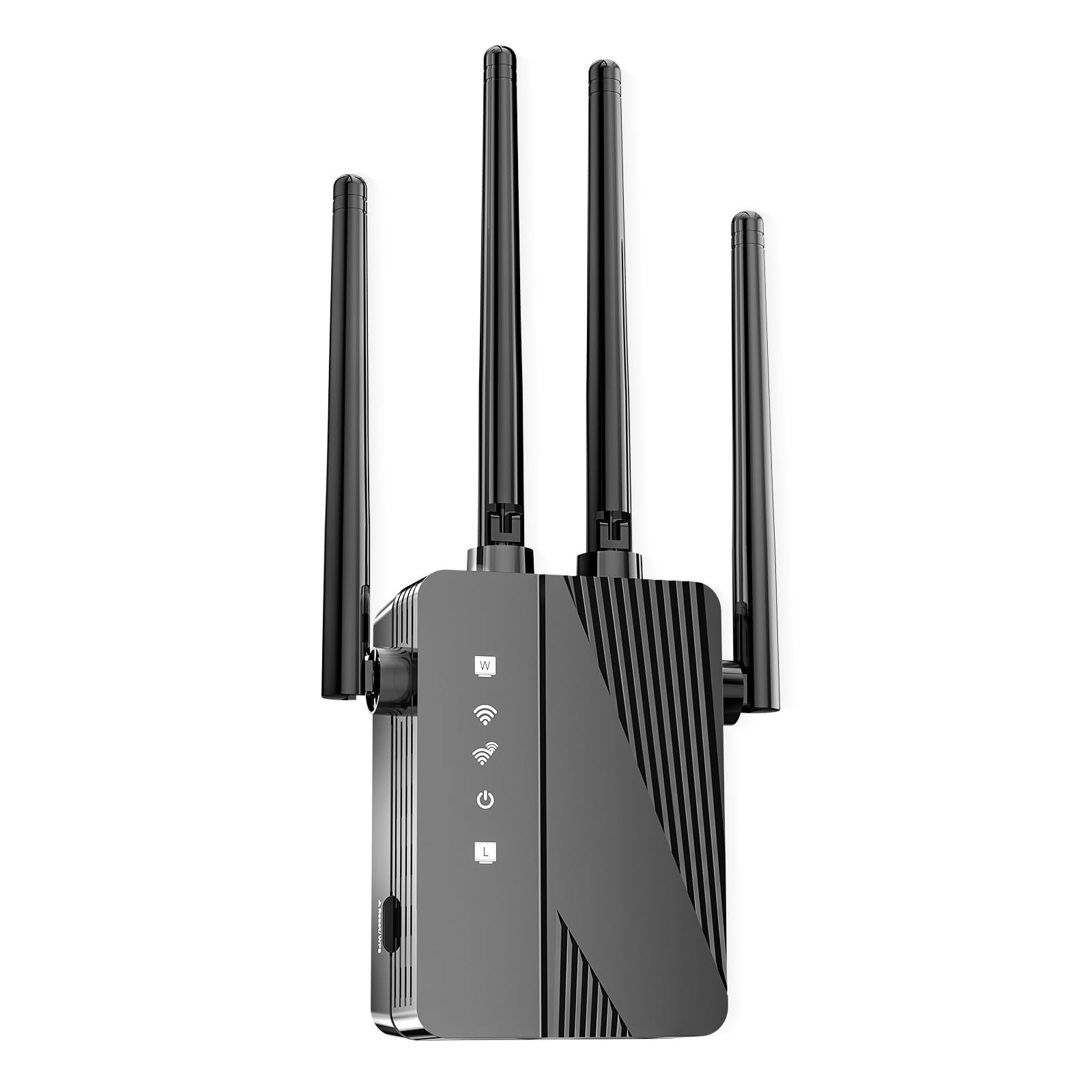 2026 WiFi Extender Signal Booster, Longest Range up to 15000 sq.ft for Home, Wireless Internet Extender with Ethernet Port, 6X Faster Speed WiFi Repeater, 1-Tap Setup, Compatible with 99% Routers black glossy