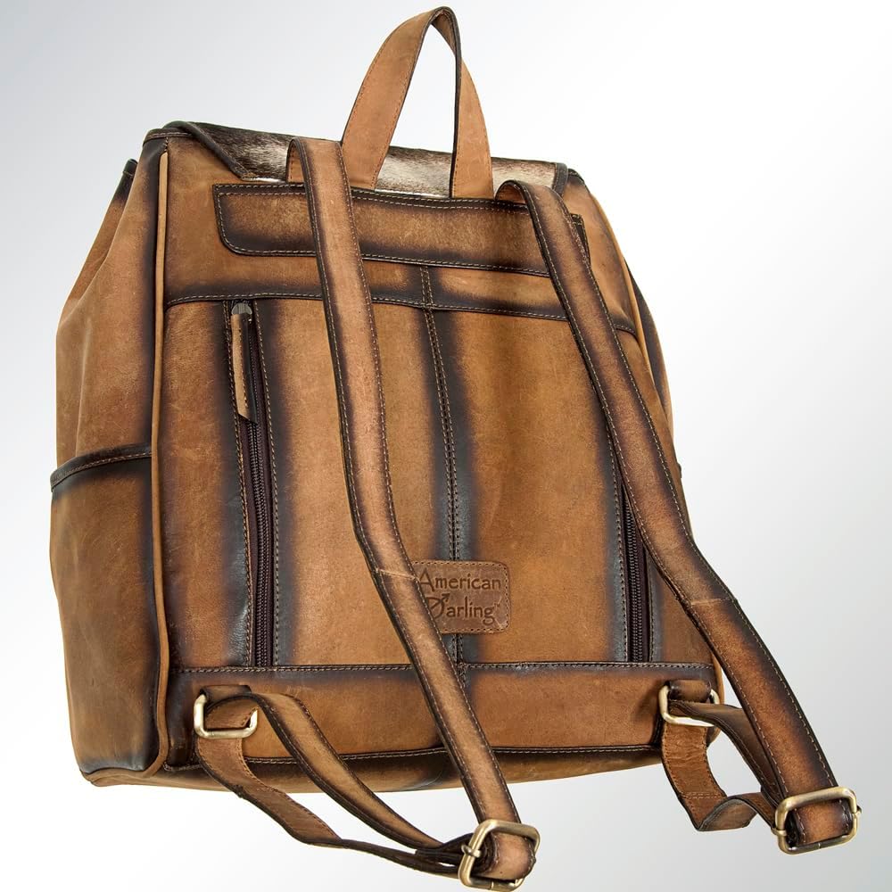 American Darling Backpack Hair on Genuine Leather Western Women Bag | for Laptop School Purse Travel