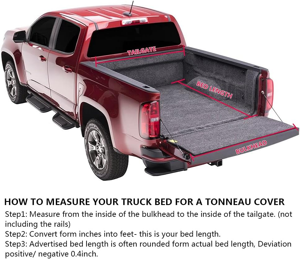 PIT66 Hard Trifold Truck Bed Tonneau Cover, Compatible with 2014-2021 Toyota Tundra 6.5' Short Bed