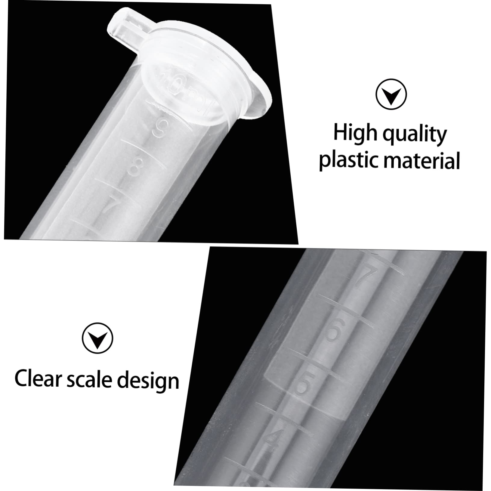 200 Provetta Centrifuga in Plastica da 10ml Tappo, Alta Trasparenza e Posizioni Ventilate, per Analisi di Laboratorio e Test Scientifici