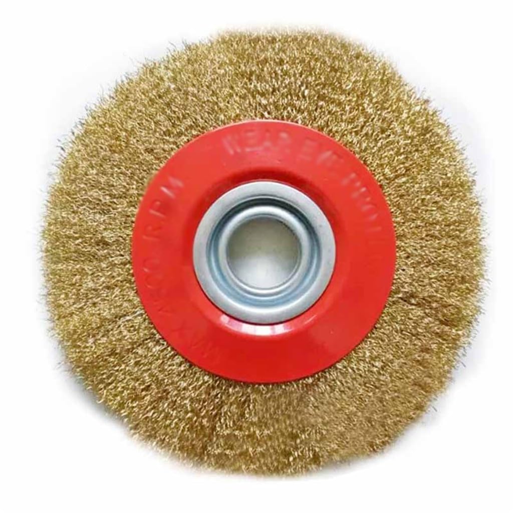 Brosse en laiton ronde pour outil rotatif et meuleuse droite
