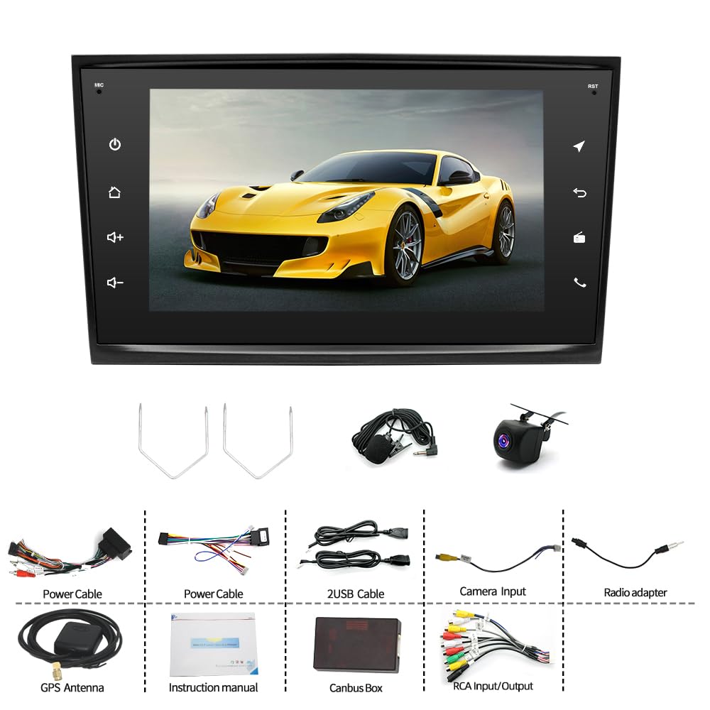 2+64G Android 14 Autoradio für Opel Meriva 2003-2009 mit Wireless Carplay Android, 7 Zoll Touchscreen Car Display 2 Din Radio Stereo Bluetooth Rückfahrkamera Head Unit Mirror Link FM/RDS