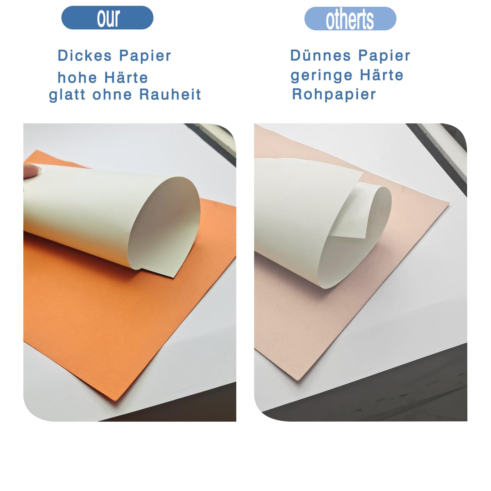 Jyvex 60 arkuszy papieru kredowego A4, 250g/m² kredowy karton papieru kremowy A4, karton fotograficzny, papier do wycinania, papier do majsterkowania do malowania, wykonywania kartek, zaproszeń
