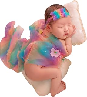 Newborn Photography Props Mat Boy Girls Photo Shoot Costume Handmade Pearl Wrap Blanket Headress Newborn Photography Wrap