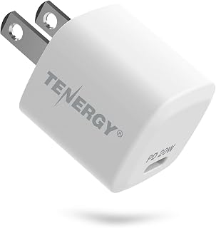 Tenergy USB-C Charger with PD 20W, Fast Charging iPhone 12/12 Mini / 12 Pro / 12 Pro Max / 11, Galaxy, Pixel 4/3, iPad Pro... Price In India