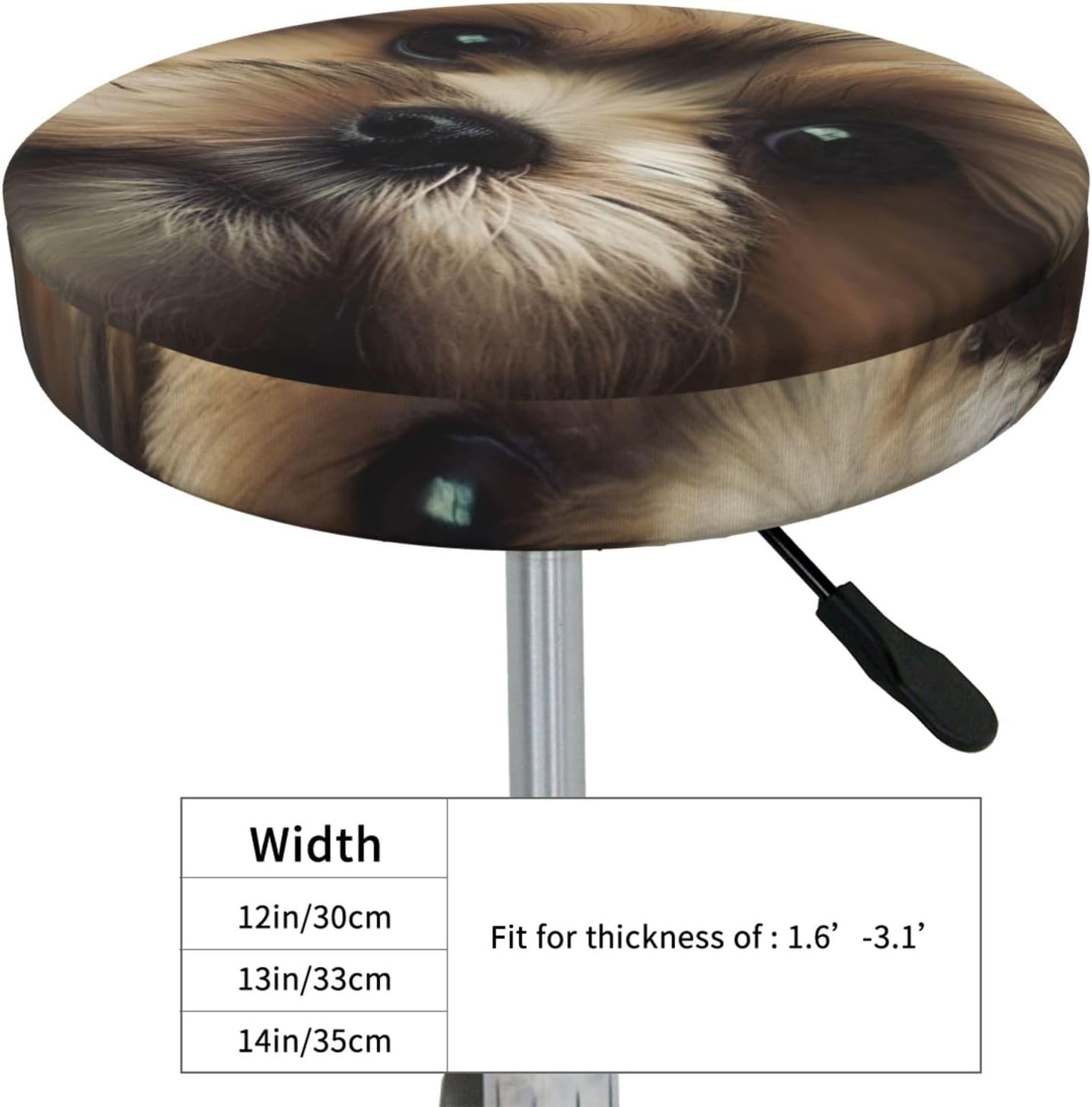 Bar Stool Cover Round Elastic Stool Cushion Covers Little Dog Bar Chair Cover Washable Stool Cushion Slipcover Stretch Stool Seat Covers for 12-14 Inch Chair