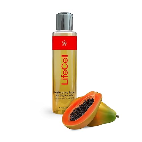 Miniatura 2 de LifeCell Papaya Restorative - Jabón facial y corporal antienvejecimiento – Limpiador exfoliante suave para hiperpigmentación, cicatrices de acné,