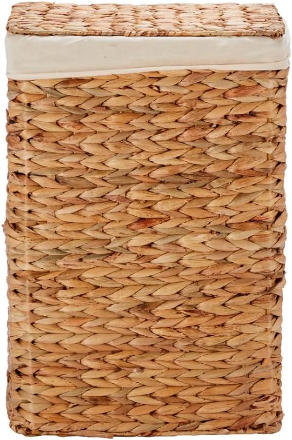 Small Milton Rattan Hamper | Handmade Laundry Basket | Natural | W40 x D30 x H60cm