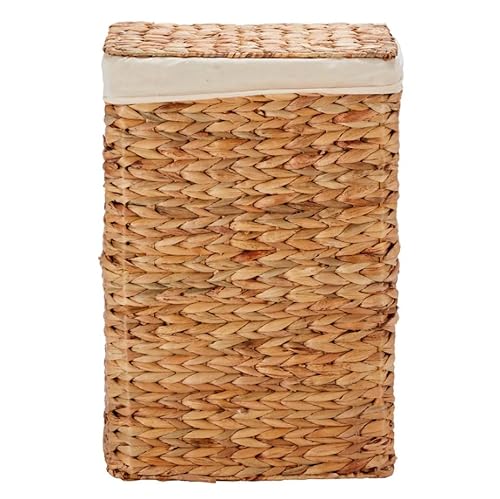 Wovenhill | Small Milton Rattan Hamper | Handmade Laundry Basket | Natural | W40 x D30 x H60cm