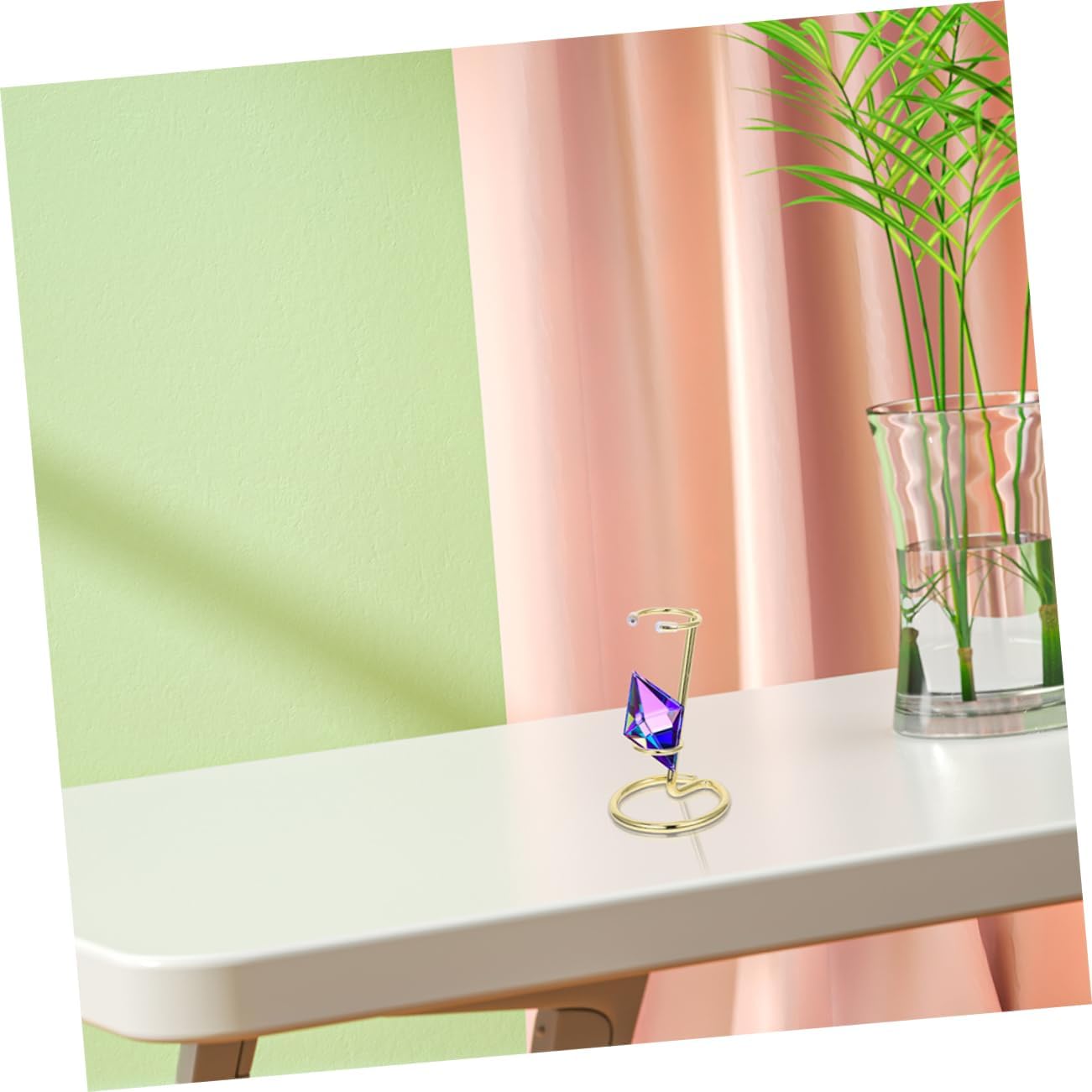 MAGICLULU Crystal Scepter Stand Energy Stone Display Display Holder for Decorative Items Metal Crystal Ball Base