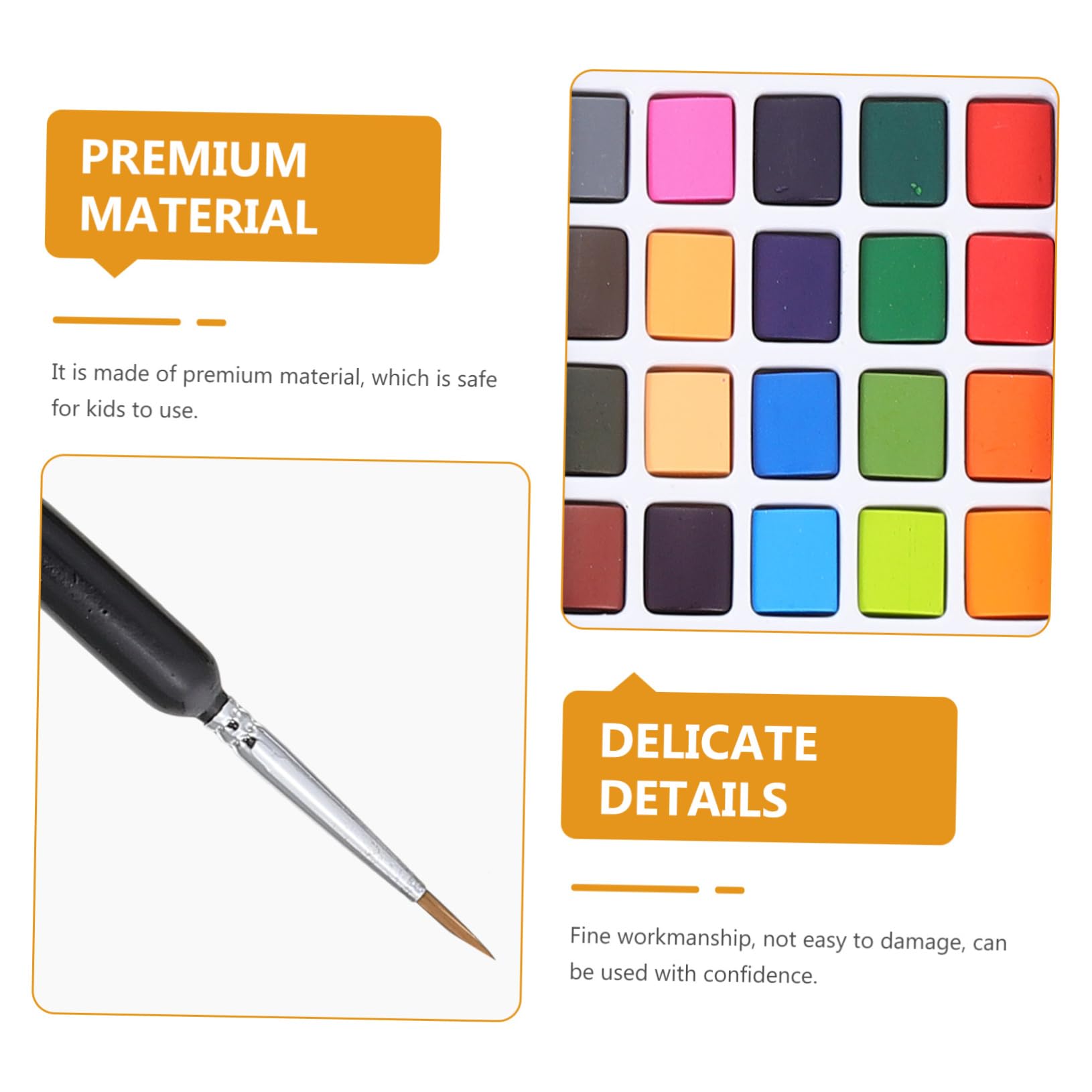 TEHAUX 2 Ensembles Set de Peinture Portable avec Pigments Solides Pinceaux Kit Complet pour Artistes Étudiants Outils de Peinture Colorés Une Boîte Pratique