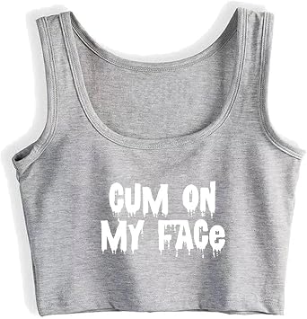 Cum on my Face yoga sport workout crop top CumSlut