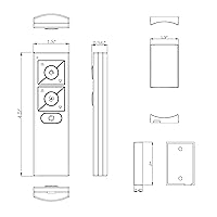 Vista 3 de WAC Lighting Ventilador de techo de 6 velocidades con control remoto inalámbrico Bluetooth para pared, color blanco