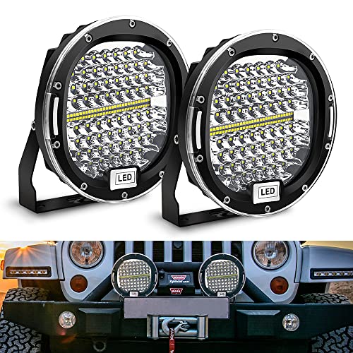 Joasinc 7 Inch Led Round Offroad Lights, 2Pcs 300W Waterproof Led Light Bar, 30000Lm Driving Lights Led Light Pods For Jeep Truck Atv Suv Car Boat #TOP6