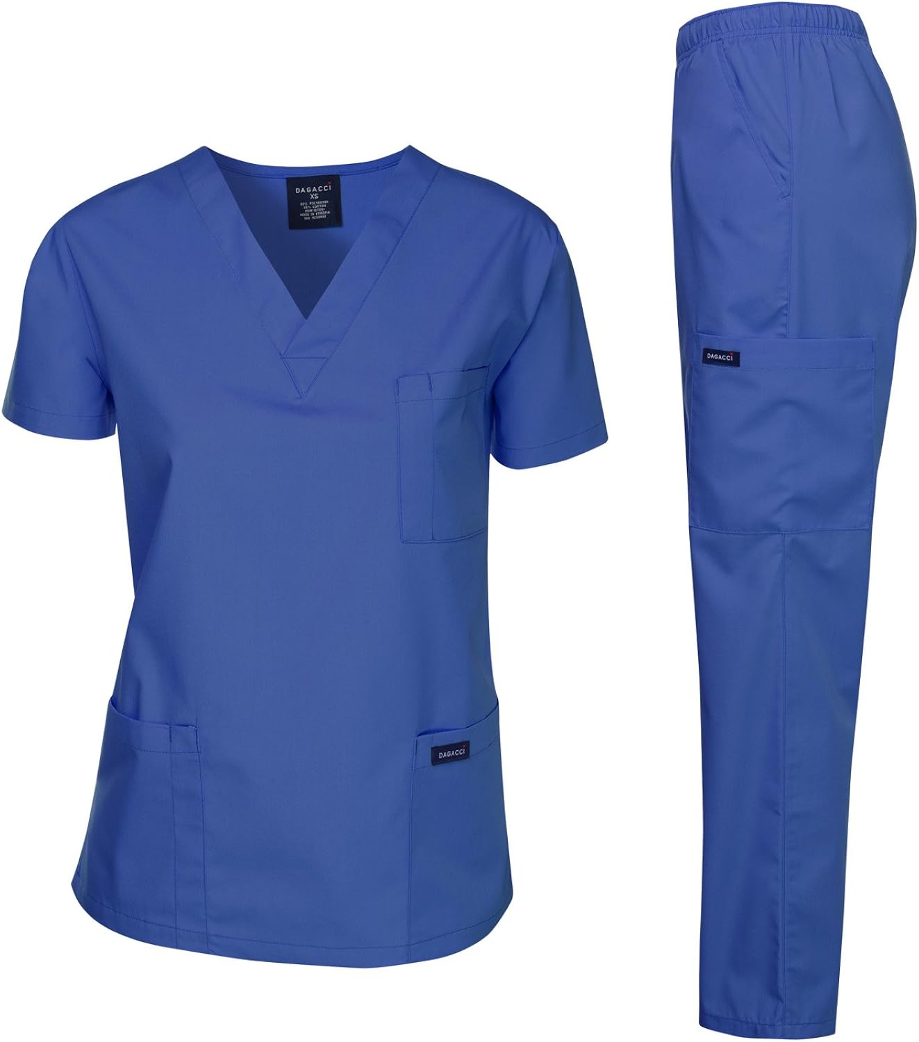 Dagacci - Juego de uniformes médicos para mujeres y hombres, camisa y pantalón quirúrgicos