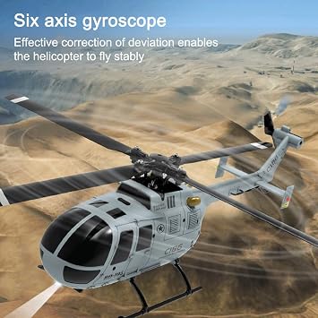 Remote Control Helicopter Altitude Hold, 2.4G 4CH BO105 Armed RC Military Aircraft Model, Flying Toy Gift for Adults (RTF/Orange)