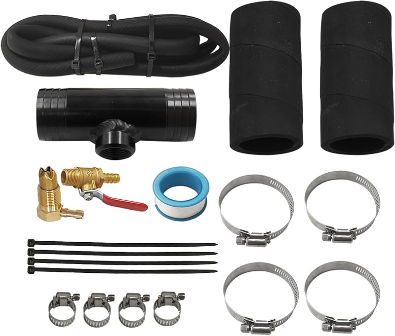 Kit de instalação de tanque auxiliar para diesel LVOUP 11025 com acabamento preto – 1 conjunto