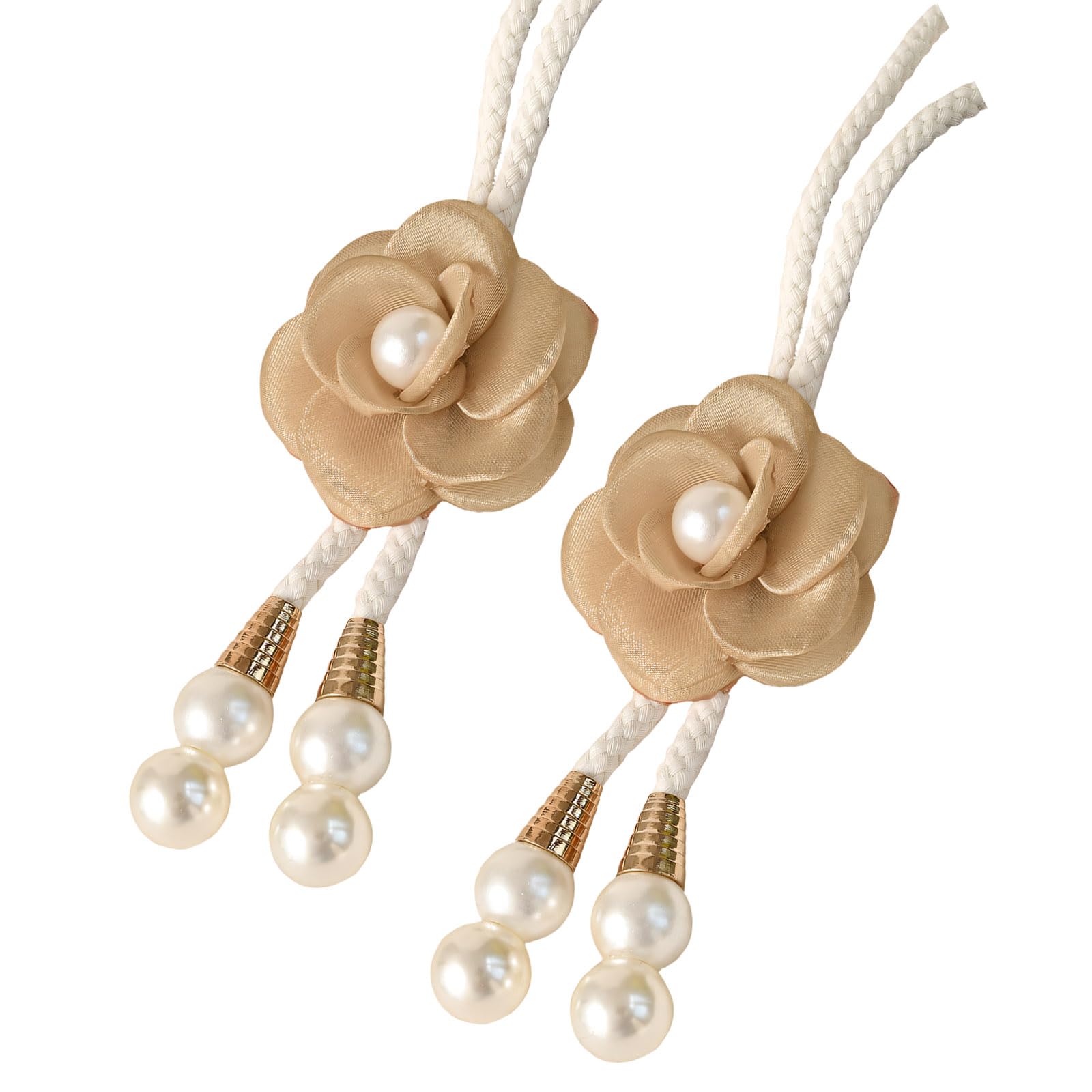 SXRQ 2Pieces Soft Sheer Curtain Tiebacks with Delicate Flower Shape Multipurpose Rope Suitable for Decorating Modifiable Belt