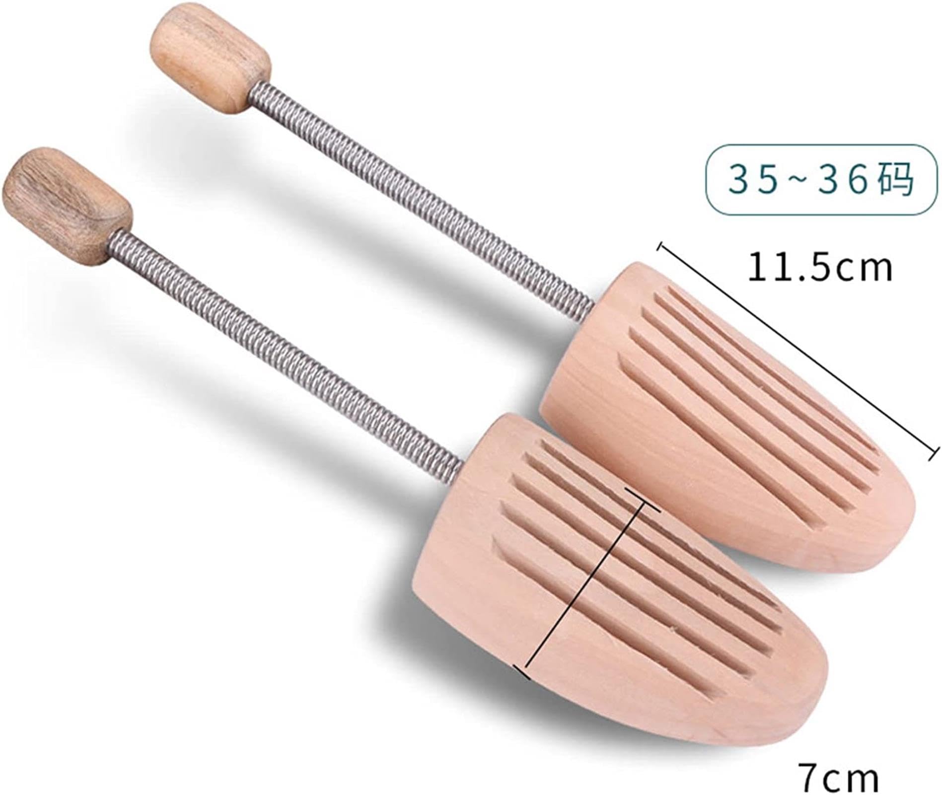 Árbol de zapatos de madera con espiral, árbol de zapatos de madera real que absorbe la humedad, camilla de zapatos con espiral para el cuidado de la forma del zapato, tensor de zapatos de madera,