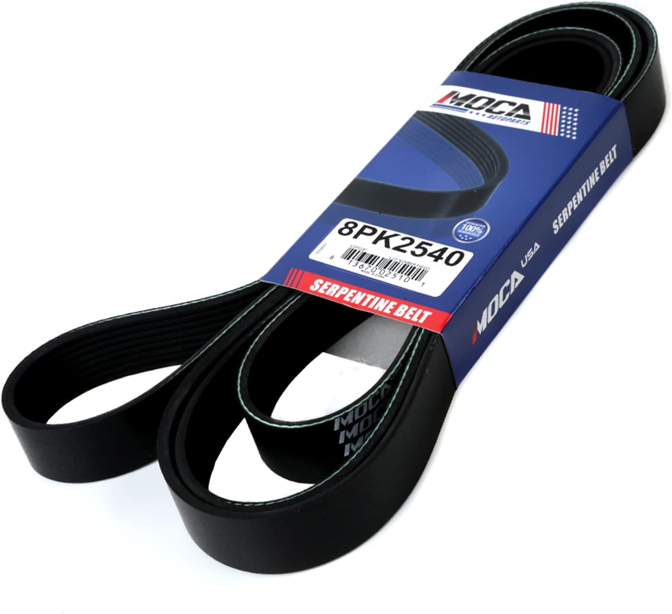 8PK2540 Serpentine Belt fit 1999-2002 for Ford F-450 Super Duty/F-550 Super Duty 6.8L, 1999-2001 for Ford F-250 Super Duty 6.8L/5.4L, 1999-2001 for Ford F-350 Super Duty 6.8L/5.4L
