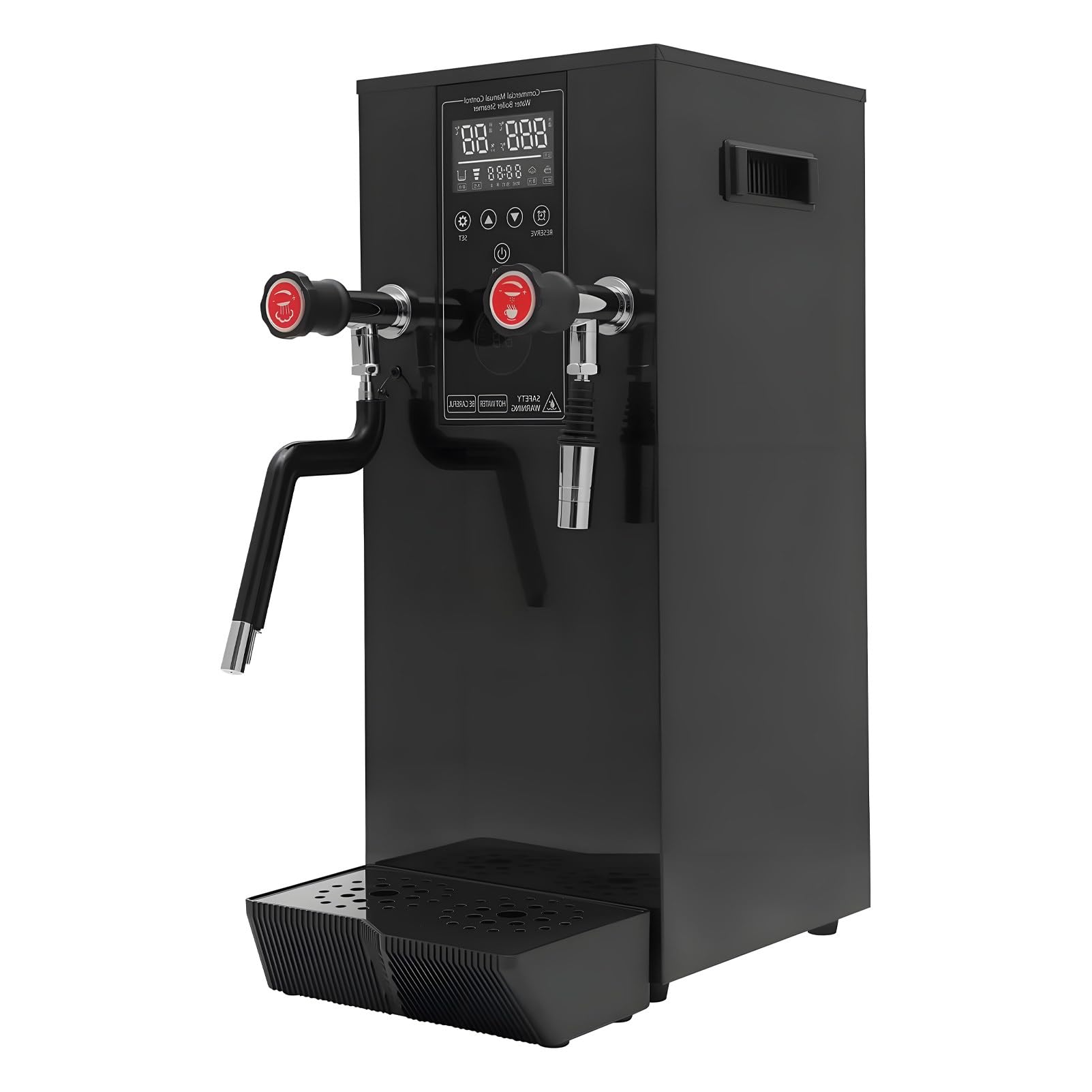 Komercyjny spieniacz do mleka, szybko wrzący kocioł na wodę o mocy 2500 W, 12 l ​​elektryczny podgrzewacz blatowy z timerem i wyjmowaną tacką ociekową do restauracji, kawy Black-220V