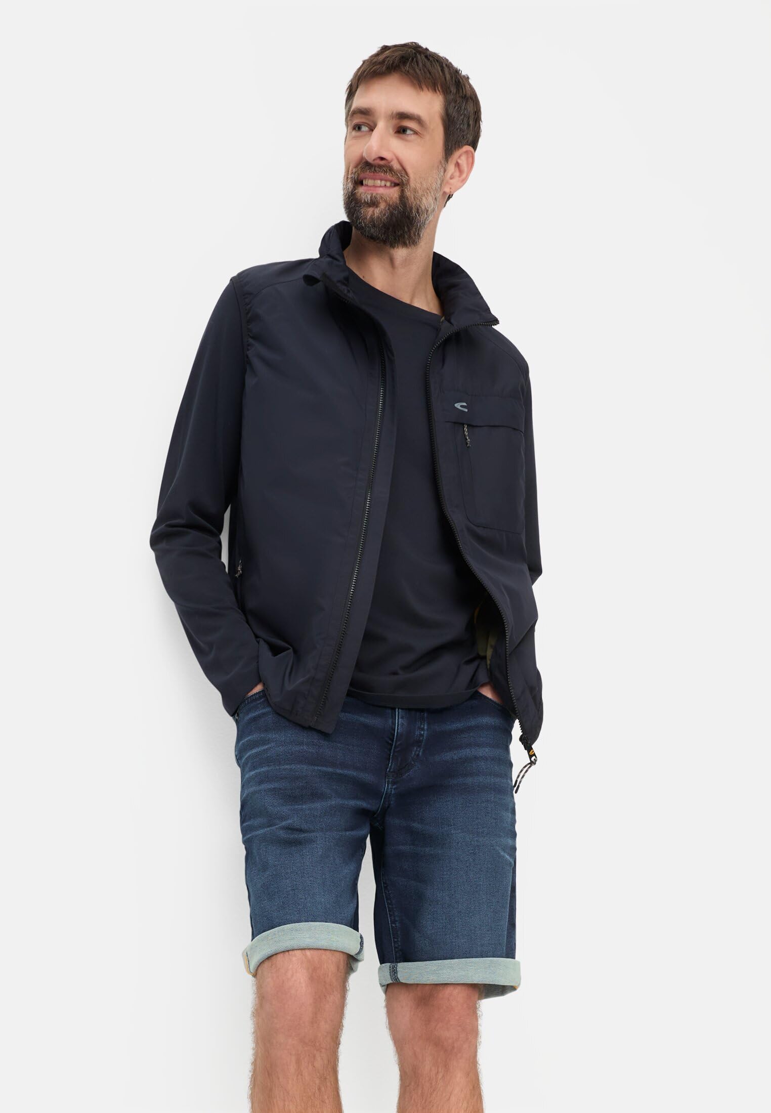 camel active Herren Jeans Shorts aus Baumwollmix | fleXXXactive® Jeansshorts mit verstellbaren Tunnelzug und praktischen Taschen - pflegeleicht