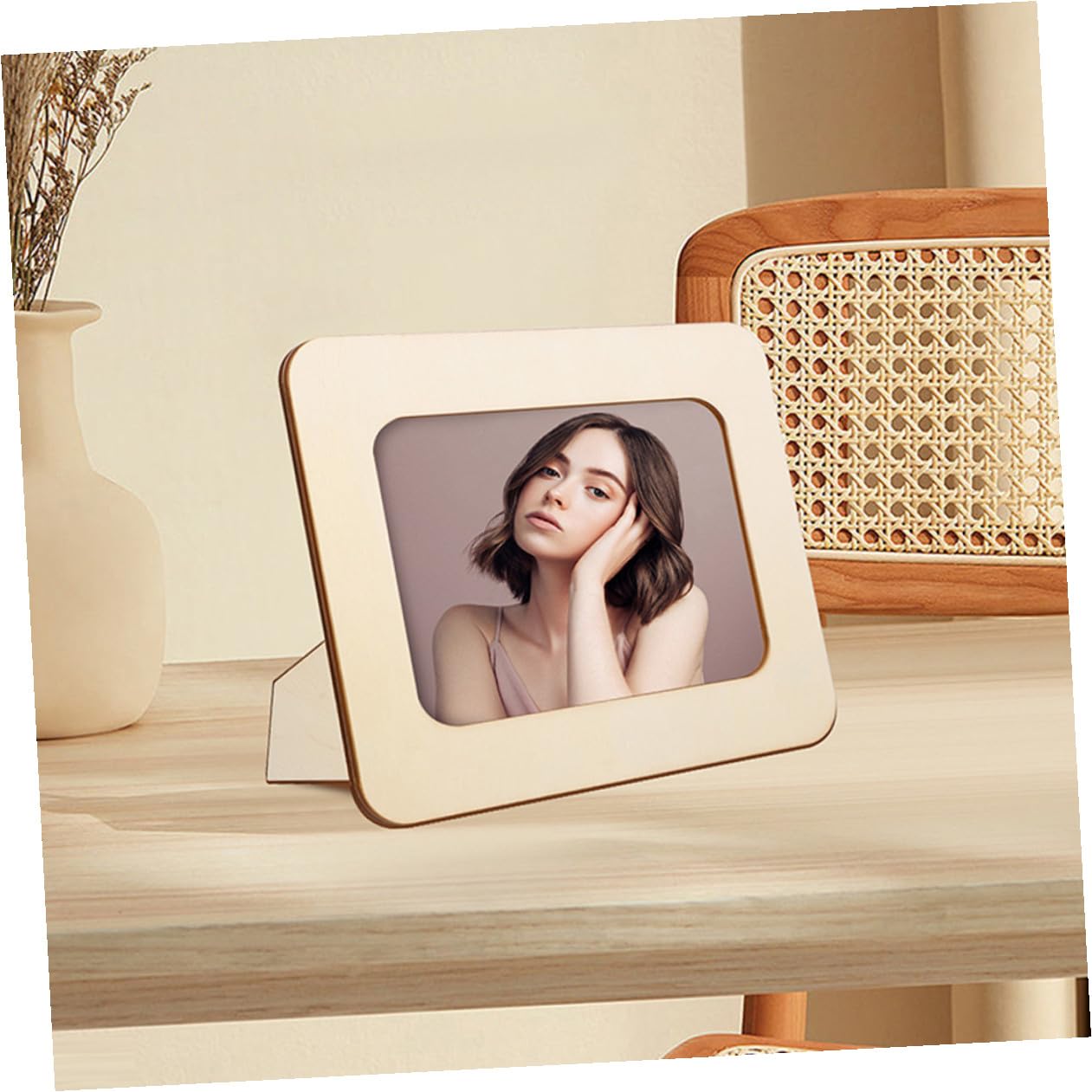 Housoutil Cornice per Foto in Legno Fai da Te 12 Pezzi, Portafoto da Tavolo Decorativo per Camera da Letto, Cornice Artigianale per Esposizione Foto di Casa