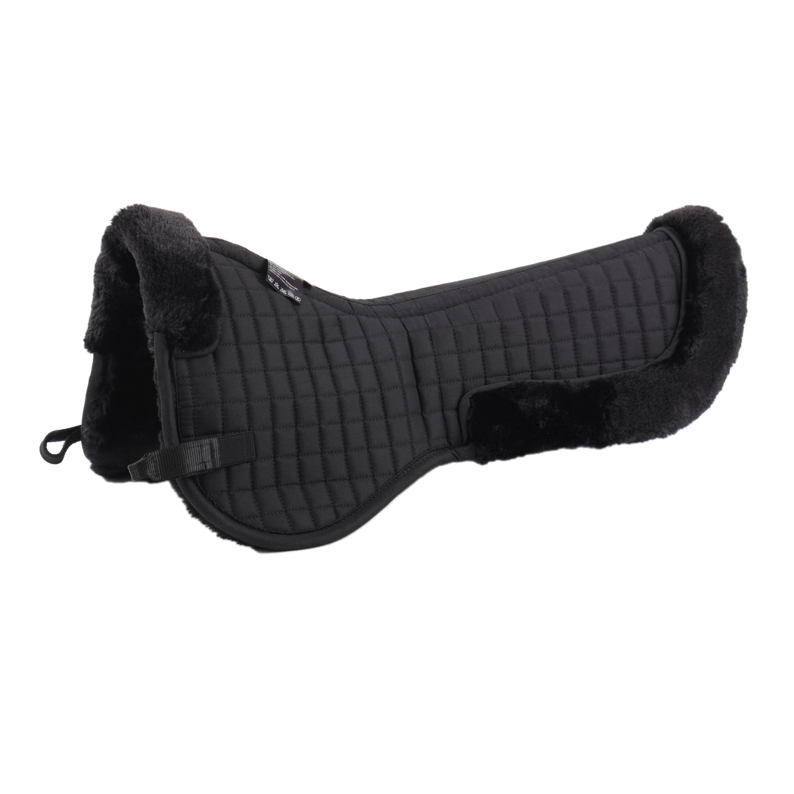 Tapis de selle demi-anglais lavable en machine de taille M noir pour équitation