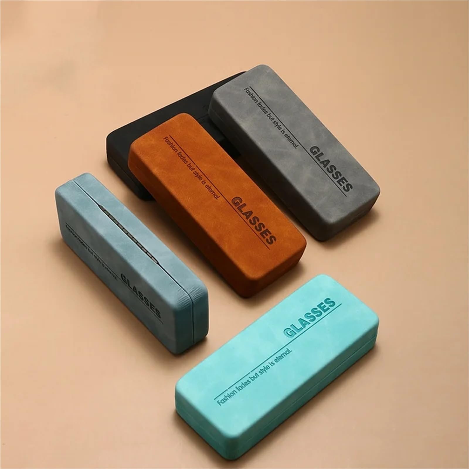 Custodia occhiali da sole Custodia Rigida Antistress Portatile In Pelle Rettangolare Semplice For Occhiali per Elegante Portatile
