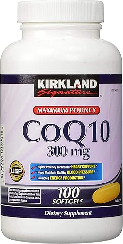Suplemento CoQ10 para la salud muscular y nerviosa 105 onzas100 cápsulas de Kirkland Signature