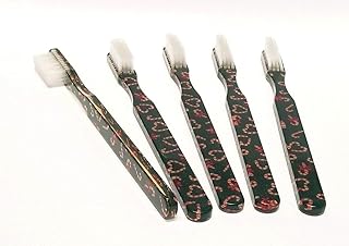 5-PACK New FUN Christmas Candy Cane Vintage Toothbrushes By Alan Stuart of New York