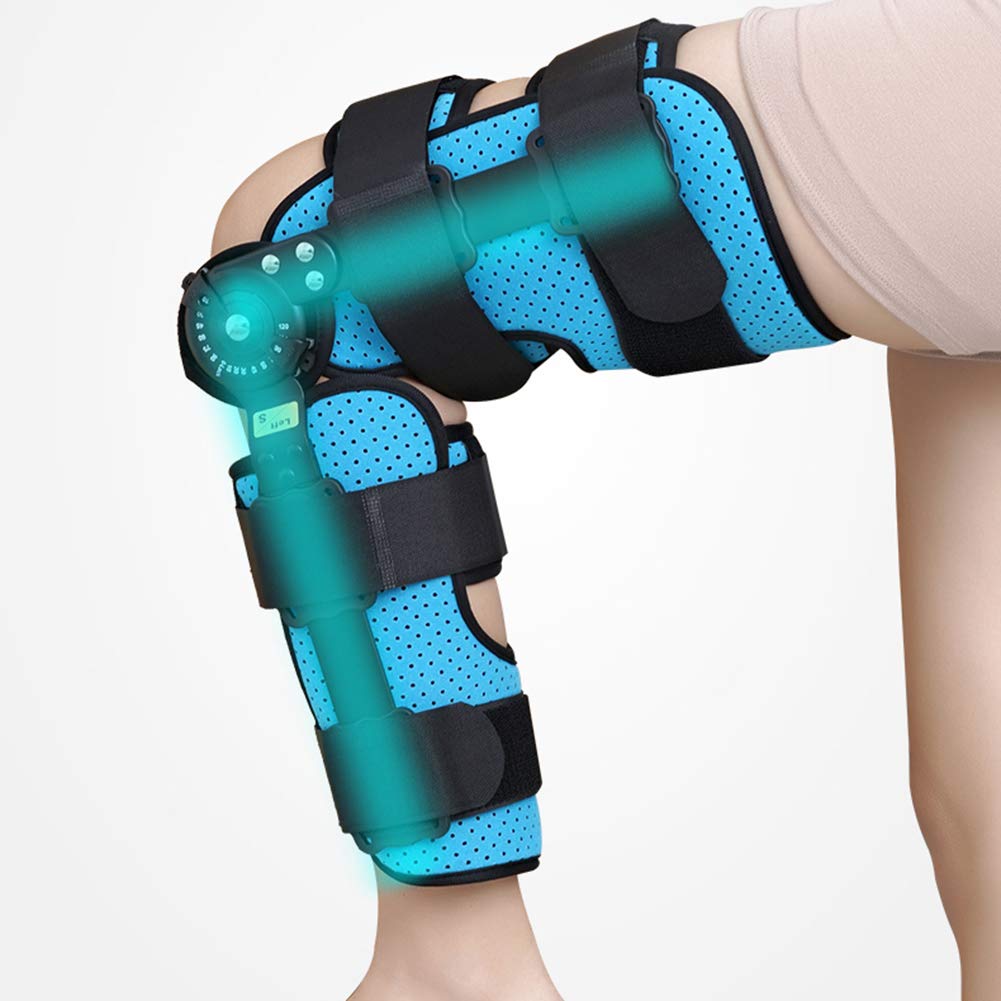 Supporto per il fissaggio dell'articolazione del ginocchio, stabilizzatore per gamba con supporto articolato regolabile per ginocchio, dispositivo di allenamento per la stabilità dopo infortuni spor