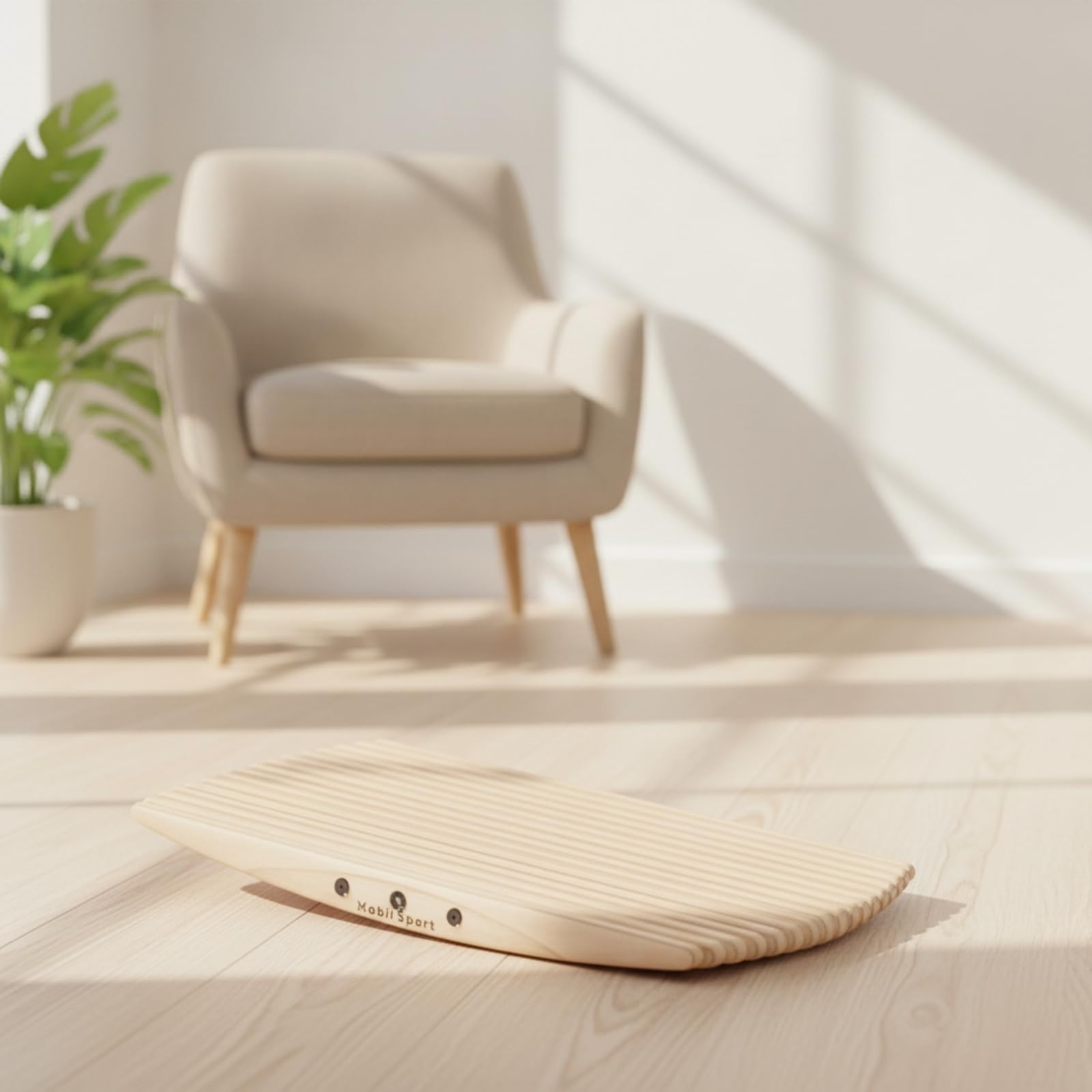 Fußmassagebrett Balance Board Wackelbrett Trainingsbrett mit Strukturierter Oberfläche zur Anregung der Fußsohle Und Aktivierung der Körpermitte für Schreibtischarbeit Kurze Trainingspausen